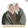 2women hijab Embroidery Design