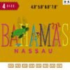 Bahamas Embroidery Design  4.8" 5.8" 6.8" 7.8"