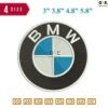 Bmw Logo Embroidery Design 3" 3.8" 4.8" 5.8"