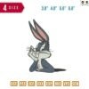 Bugs bunny men Embroidery Design 3.8" 4.8" 5.8"? 6.8"