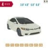 Honda car White Embroidery Design 3.8" 4.8" 5.8" 6.8"
