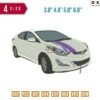 Car White with purple line Embroidery Design 3.8" 4.8" 5.8" 6.8"