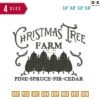 Christmas Tree Embroidery Design  3.8" 4.8" 5.8" 6.8"