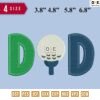 Dad Golf Embroidery Design
