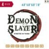 Demon slayer Logo Embroidery Design