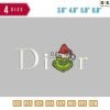 Brand Grinch Christmas Embroidery Design 3.8" 4.8" 5.8" 6.8