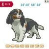 Dog Art Embroidery Design 3.8" 4.8" 5.8" 6.8"