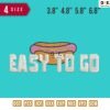 Easy to go kebab Embroidery Design 3.8" 4.8" 5.8" 6.8"