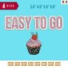 Easy to go Cake Embroidery Design 3.8" 4.8" 5.8" 6.8"