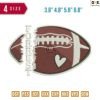 Football bowl Forrest Embroidery Design 3.8" 4.8" 5.8" 6.8"