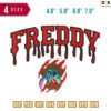 Freddy Stitch Embroidery Design 4.8" 5.8" 6.8" 7.8"