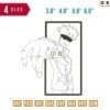Gojo satoru Line art Embroidery Design  3.8" 4.8" 5.8" 6.8"