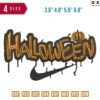halloween Sign Embroidery Design 3.8" 4.8" 5.8" 6.8"