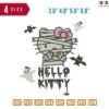 Hello kitty Mummy Embroidery Design 3.8" 4.8" 5.8" 6.8"