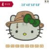 Hello kitty Bad bunny hat Embroidery Design  3.8" 4.8" 5.8" 6.8"