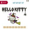 Hello kitty Witch Embroidery Design 4.8" 5.8" 6.8" 7.8"