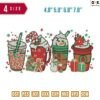 Ice Cream Christmas Embroidery Design 4.8" 5.8" 6.8" 7.8"