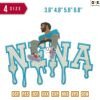 J cole Nena Embroidery Design