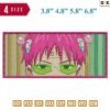 Kusuo Saiki Face Embroidery Design 3.8" 4.8" 5.8" 6.8"