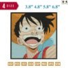 Luffy Face Panel Embroidery Design