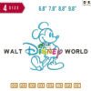 Cartoon Walt Cartoon world Embroidery Design 6.8" 7.8" 8.8" 9.8"