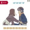 Naruto and Hinata B Embroidery Design 4.8" 5.8" 6.8" 7.8"