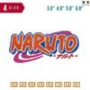 Naruto Logo Embroidery Design 3.8" 4.8" 5.8" 6.8"