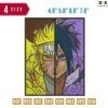 Naruto Sasuke Half Embroidery Design ?4.8" 5.8" 6.8" 7.8"