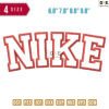 Swoosh Sport Brand 3d Embroidery Design