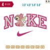 Swoosh Sport Brand Angel Alien Cartoon Sit Embroidery Design 3.8" 4.8" 5.8" 6.8"