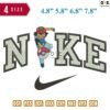 Swoosh Sport Brand ash pokemon Embroidery Design 4.8" 5.8" 6.8" 7.8"