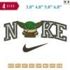 Swoosh Sport Brand Cute Baby Chibi Embroidery Design 3.8"? 4.8" 5.8" 6.8"