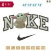 Swoosh Sport Brand Cute Baby Stand Embroidery Design 4.8" 5.8" 6.8"? 7.8"