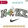 Swoosh Sport Brand Beer Dollar Embroidery Design 4.8" 5.8" 6.8" 7.8"