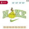 Swoosh Sport Brand Belle Rose Embroidery Design 3.8" 4.8" 5.8" 6.8"