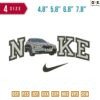 Swoosh Sport Brand Car 5m4 Embroidery Design 4.8" 5.8" 6.8" 7.8"