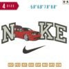 Swoosh Sport Brand Car open back door Embroidery Design 5.8" 6.8" 7.8" 8.8"