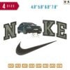 Swoosh Sport Brand Car VR Embroidery Design 4.8" 5.8" 6.8" 7.8"
