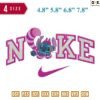 Swoosh Sport Brand Chesire Alien Cartoon Embroidery Design ?4.8" 5.8" 6.8" 7.8"