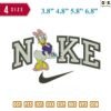 Swoosh Sport Brand Daisy Embroidery Design 3.8"? 4.8"? 5.8" 6.8"