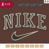 Swoosh Sport Brand Double Embroidery Design 4.8" 5.8" 6.8" 7.8"