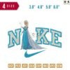 Swoosh Sport Brand Elsa Embroidery Design ?3.8" 4.8" 5.8" 6.8"