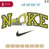 Swoosh Sport Brand Excavator Y Embroidery Design 4.8" 5.8" 6.8" 7.8"