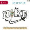 Swoosh Sport Brand Ghost Embroidery Design 4.8" 5.8" 6.8" 7.8"