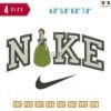 Swoosh Sport Brand Girl Statue Embroidery Design 4.8" 5.8" 6.8" 7.8"