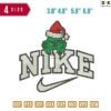 Swoosh Sport Brand Grinch Top Embroidery Design 4.8" 5.8" 6.8" 7.8"