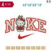 Swoosh Sport Brand Hello Kitty deer Embroidery Design 4.8" 5.8" 6.8" 7.8"
