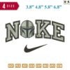 Swoosh Sport Brand Helmet Space Serie Embroidery Design 3.8" 4.8" 5.8" 6.8"