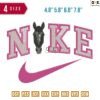 Swoosh Sport Brand Horse face B Embroidery Design 4.8" 5.8" 6.8" 7.8"