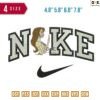 Swoosh Sport Brand jane Embroidery Design 4.8" 5.8" 6.8" 7.8"